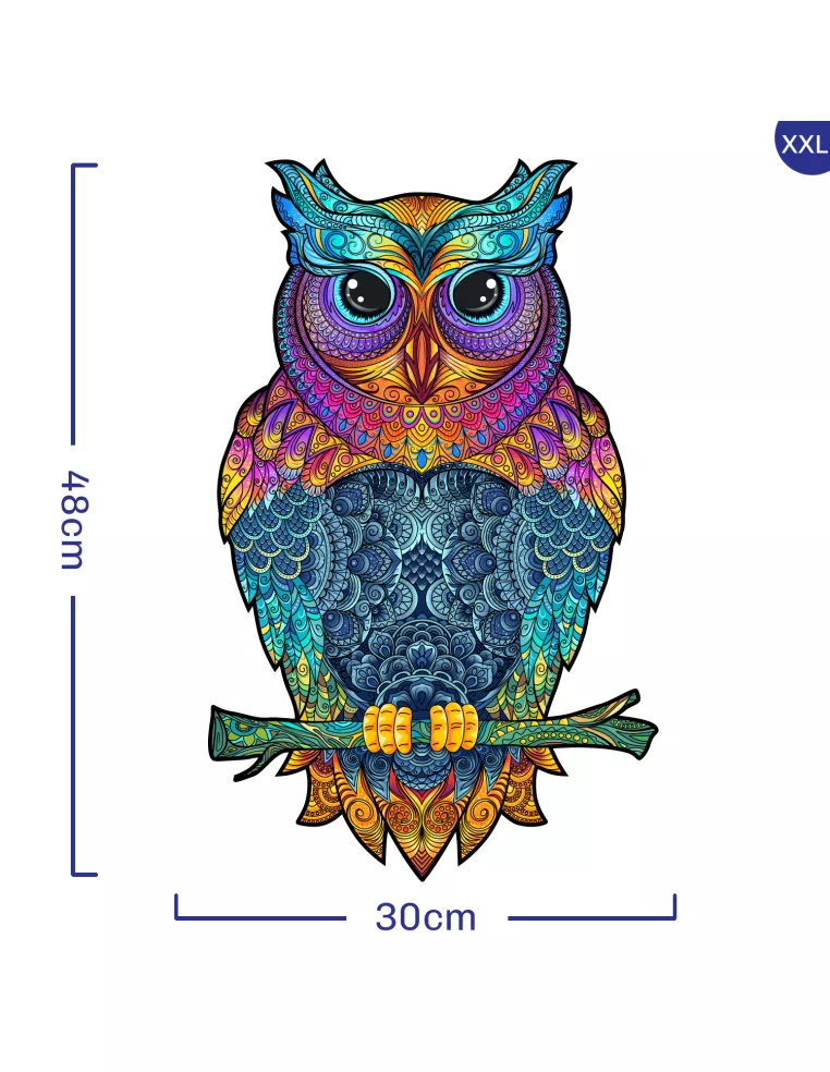 Sova – dřevěné puzzle Premium