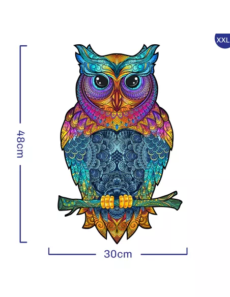 Sova – dřevěné puzzle Premium
