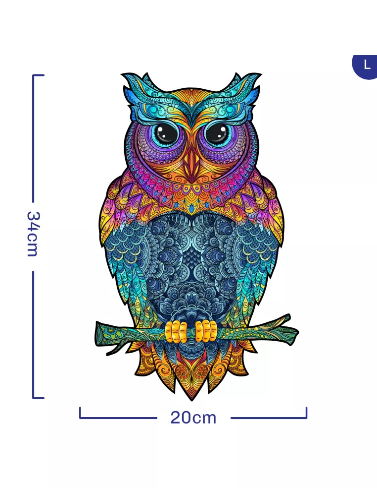 Sova – dřevěné puzzle Premium