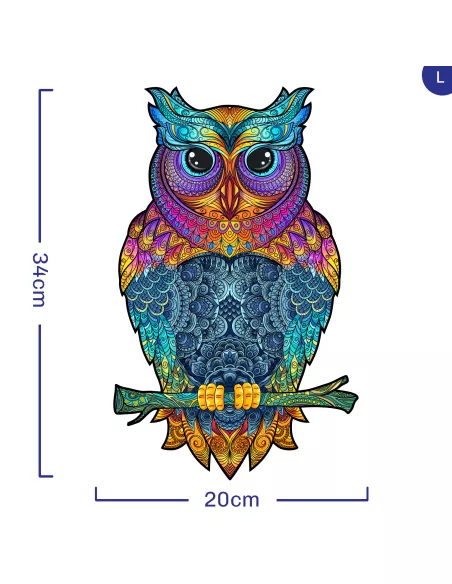 Sova – dřevěné puzzle Premium