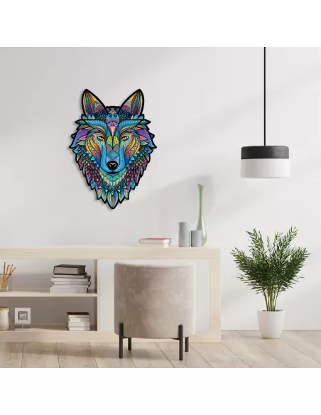 Vlk – dřevěné puzzle Premium