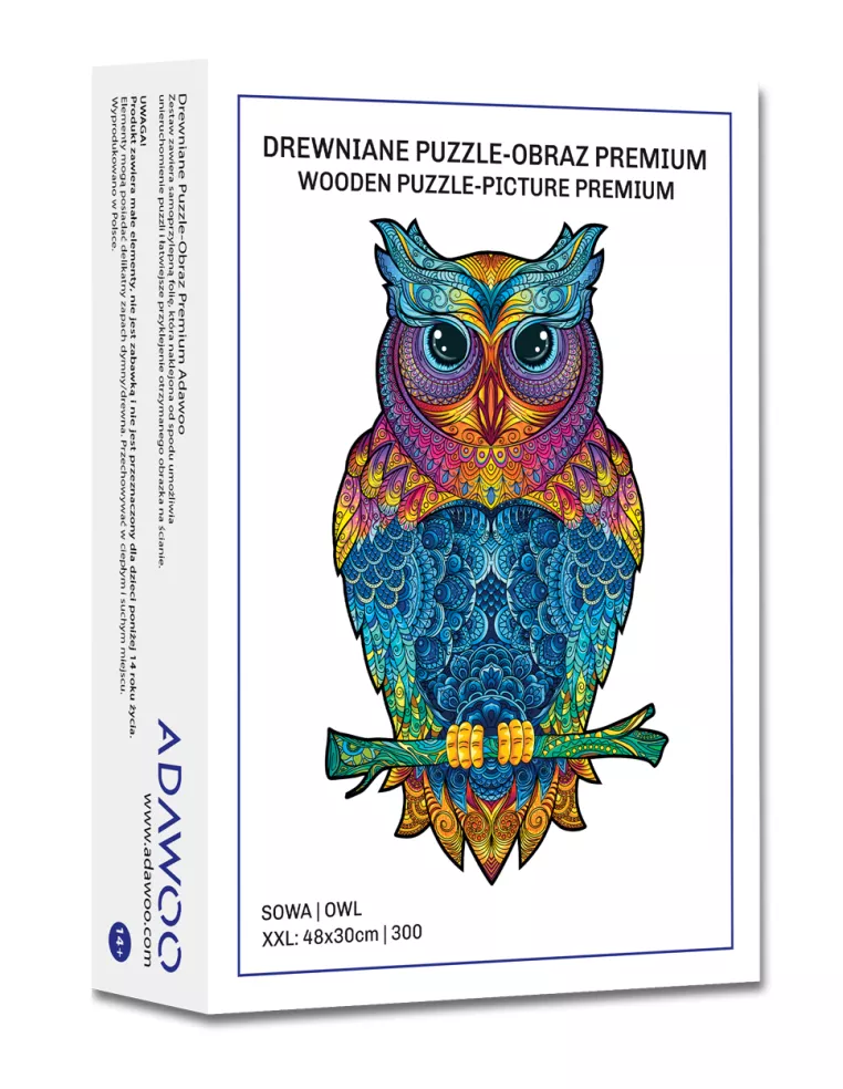 Sova – dřevěné puzzle Premium