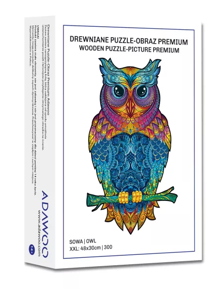 Sova – dřevěné puzzle Premium