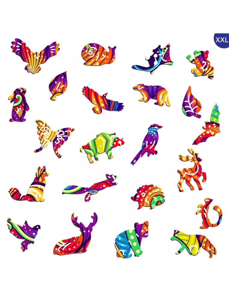 Kot Drewniane Puzzle Premium