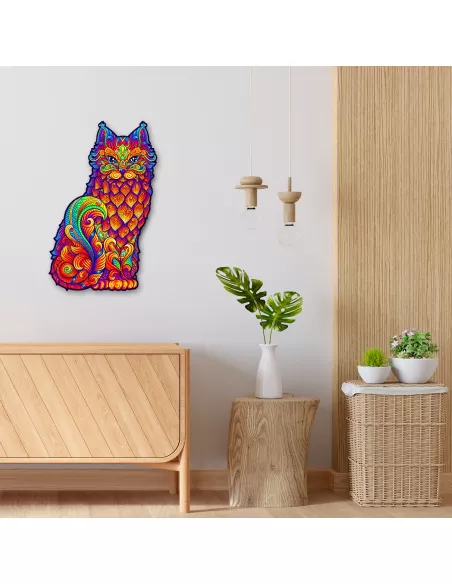 Kočka – dřevěné puzzle Premium