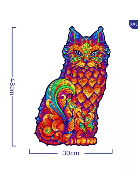 Kot Drewniane Puzzle Premium