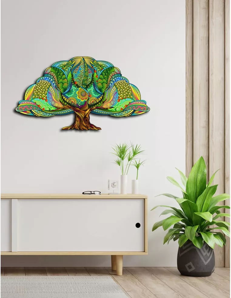 Dřevěné puzzle Premium s motivem stromu