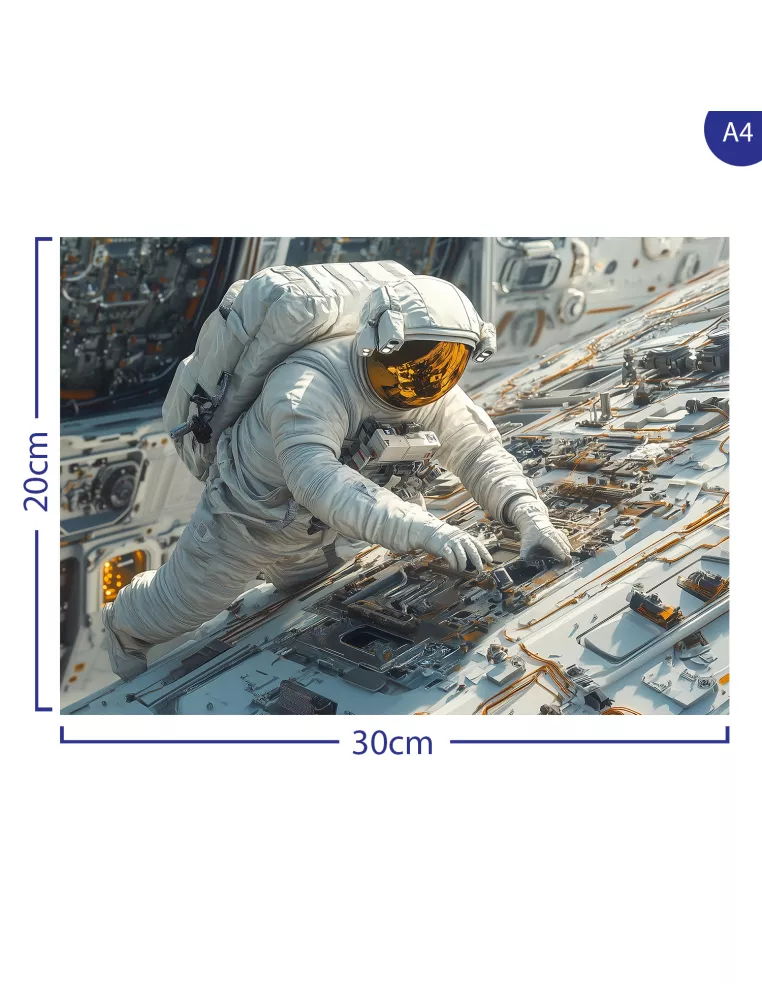 Astronauta Misja Naprawcza Drewniane...