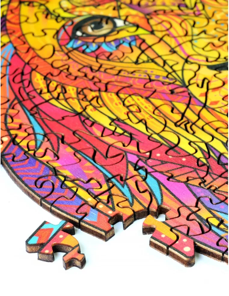 Lew Drewniane Puzzle Premium