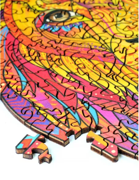 Lew Drewniane Puzzle Premium