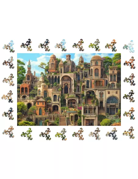 Miasto Ukrytych Historii Drewniane Puzzle Premium