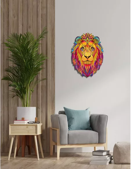 Lev – dřevěné puzzle Premium