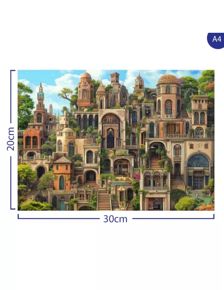 Miasto Ukrytych Historii Drewniane Puzzle Premium
