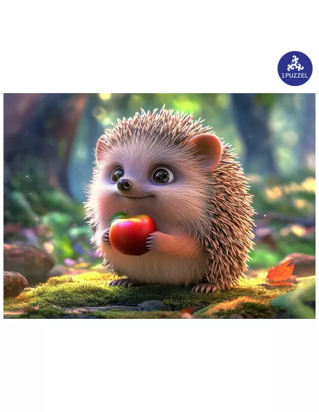 Jeż Mały Przyjaciel Lasu Drewniane Puzzle Premium