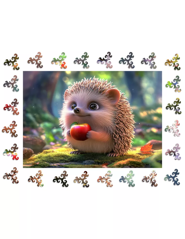 Jeż Mały Przyjaciel Lasu Drewniane...