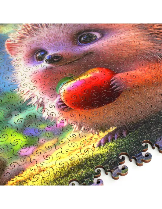 Jeż Mały Przyjaciel Lasu Drewniane Puzzle Premium 2