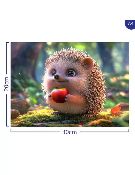 Jeż Mały Przyjaciel Lasu Drewniane Puzzle Premium