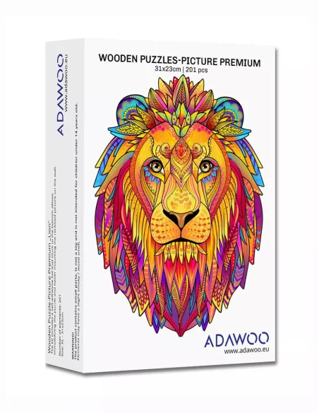 Lev – dřevěné puzzle Premium