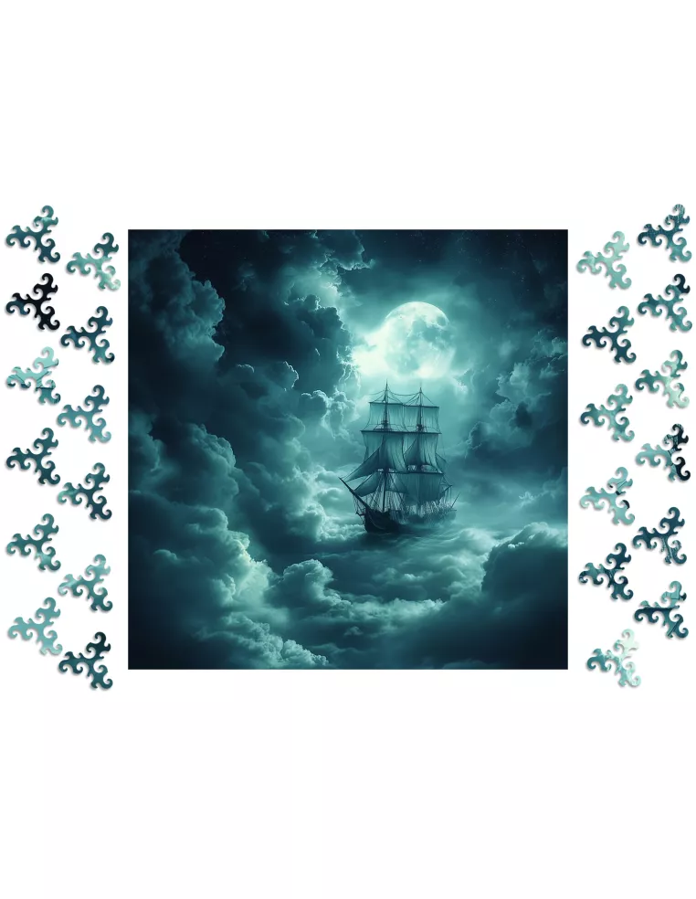 Black Pearl Wooden Puzzle Premium