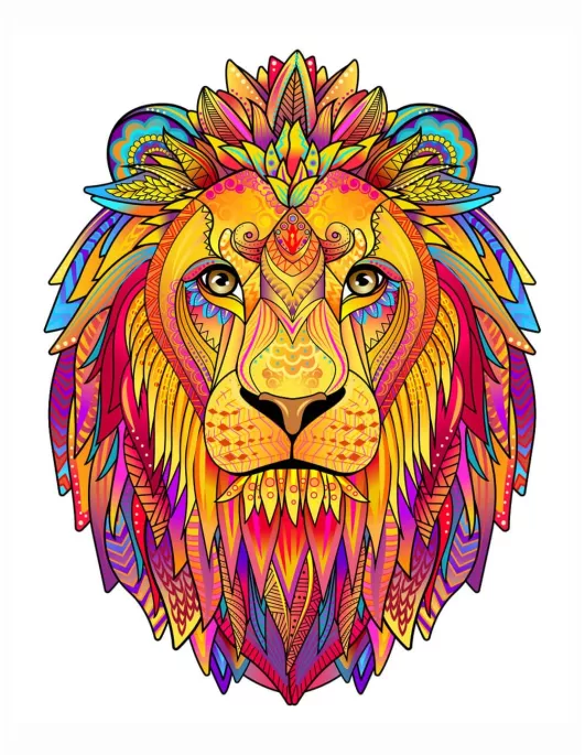 Lion Wooden Puzzle Premium