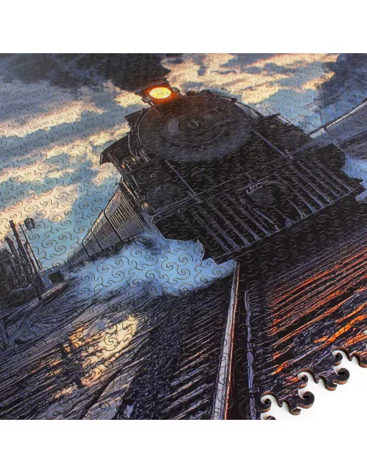 Pociąg Widmo Drewniane Puzzle Premium 2