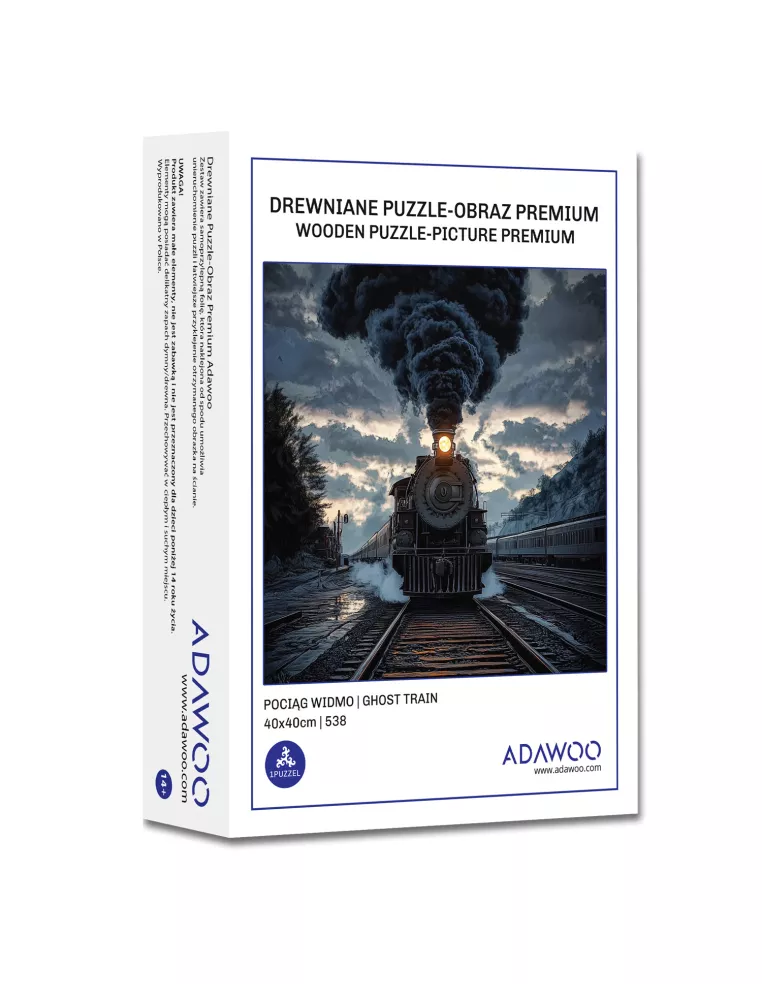 Pociąg Widmo Drewniane Puzzle Premium