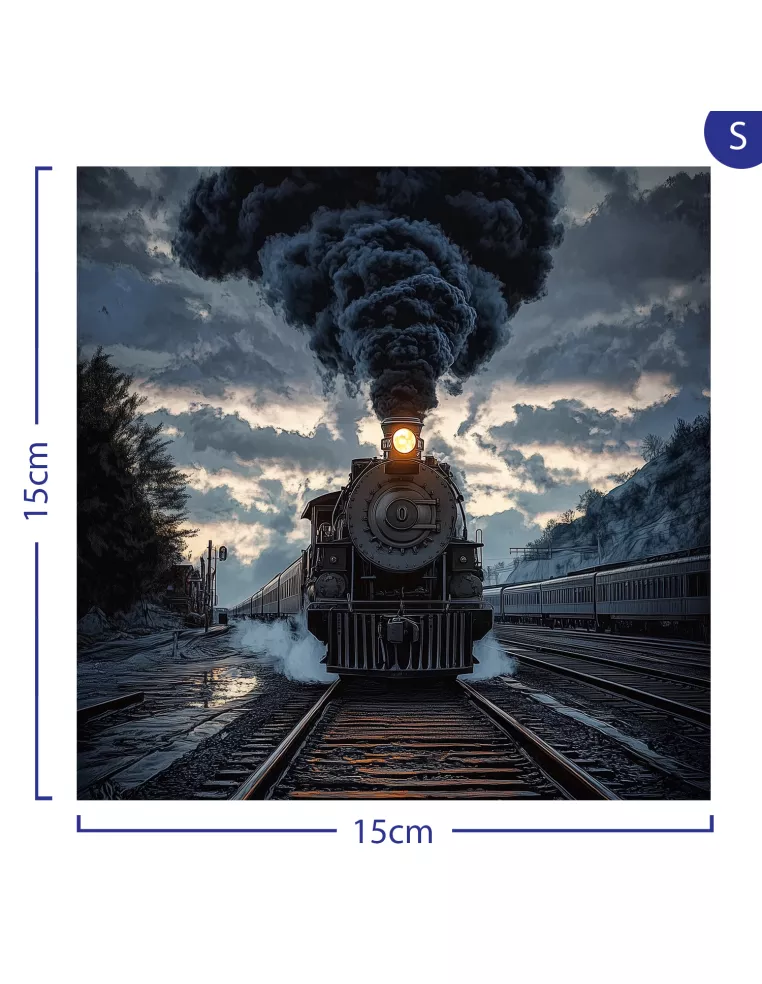 Pociąg Widmo Drewniane Puzzle Premium