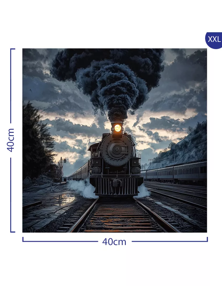 Pociąg Widmo Drewniane Puzzle Premium