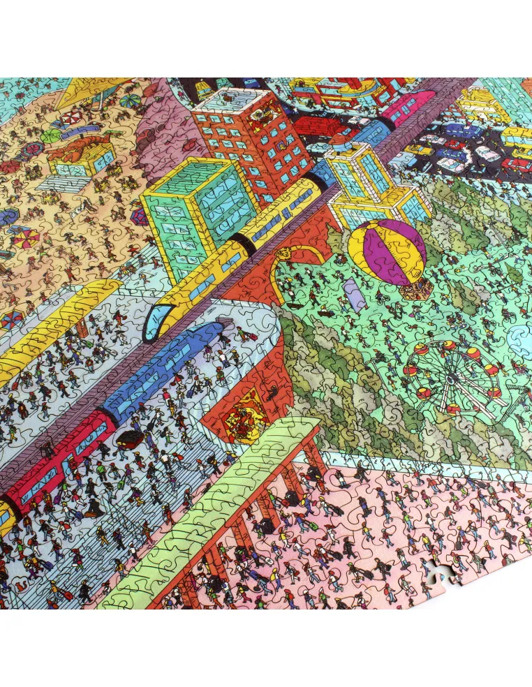 Adawoo Miasto Drewniane Puzzle Premium