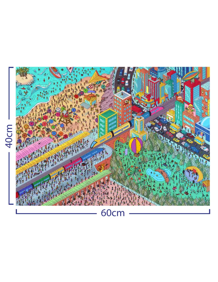 Adawoo Miasto Drewniane Puzzle Premium