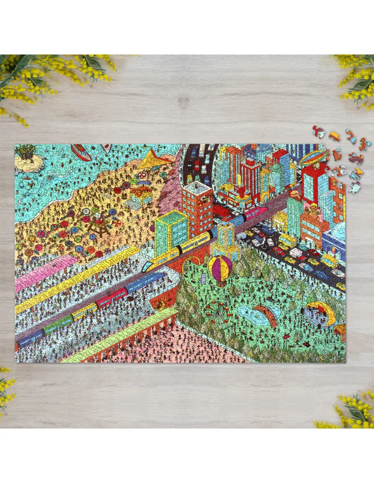 Adawoo Miasto Drewniane Puzzle Premium